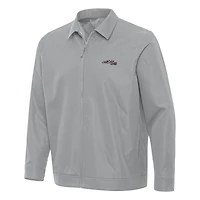 Men's Antigua  Gray Joe Gibbs Racing Pivot Full-Zip Jacket