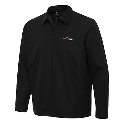 Men's Antigua  Black Joe Gibbs Racing Pivot Full-Zip Jacket