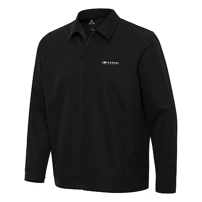 Men's Antigua  Black Kansas Speedway Pivot Full-Zip Jacket