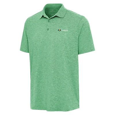 Men's Antigua Heather Kelly Green Kansas Speedway Par 3 Polo