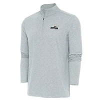 Men's Antigua  Heather Gray Daytona International Speedway Hunk Quarter-Zip Pullover Top