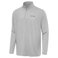 Men's Antigua  Heather Gray Homestead-Miami Speedway Hunk Quarter-Zip Pullover Top