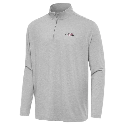 Men's Antigua  Heather Gray Joe Gibbs Racing Hunk Quarter-Zip Pullover Top