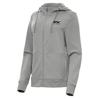 Seeker Full-Zip Hoodie Jacket Antigua  Heather Gray Roush Fenway Keselowski Racing