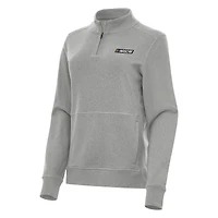 Women's Antigua Heather NASCAR Merchandise Crush Quarter-Zip Jacket