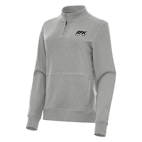 Crush Quarter-Zip Jacket Antigua  Heather Gray Roush Fenway Keselowski Racing