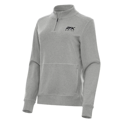 Crush Quarter-Zip Jacket Antigua  Heather Gray Roush Fenway Keselowski Racing