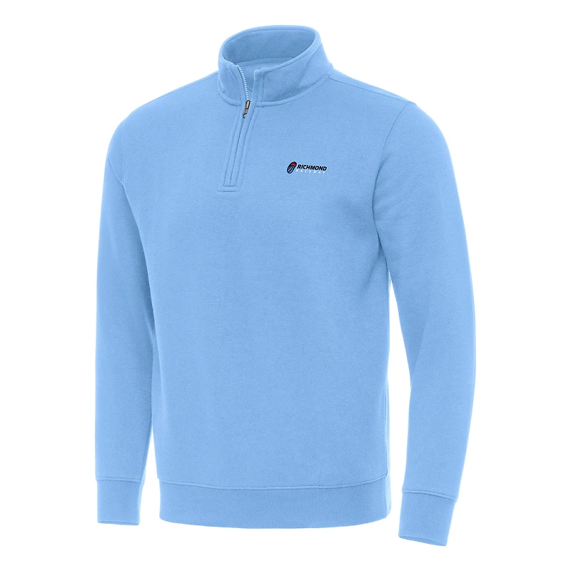 Men's Antigua Powder Blue Richmond Raceway Victory Quarter-Zip Pullover Top