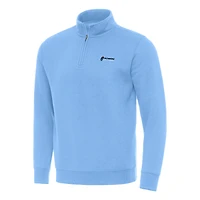 Men's Antigua Powder Blue Richmond Raceway Victory Quarter-Zip Pullover Top