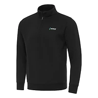 Men's Antigua Black Michigan International Speedway Victory Quarter-Zip Pullover Top
