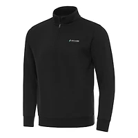Men's Antigua Black Homestead-Miami Speedway Victory Quarter-Zip Pullover Top