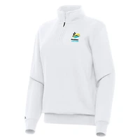 Women's Antigua White Phoenix Raceway Victory Quarter-Zip Top