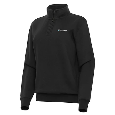 Women's Antigua Black Homestead-Miami Speedway Victory Quarter-Zip Top