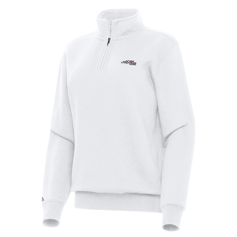 Women's Antigua White Joe Gibbs Racing Victory Quarter-Zip Top