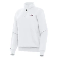 Women's Antigua White Joe Gibbs Racing Victory Quarter-Zip Top