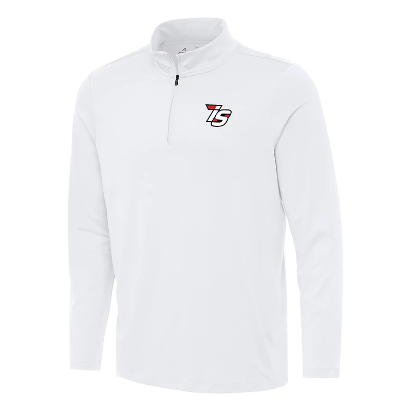 Men's Antigua White Iowa Speedway Reprocess Quarter-Zip Top