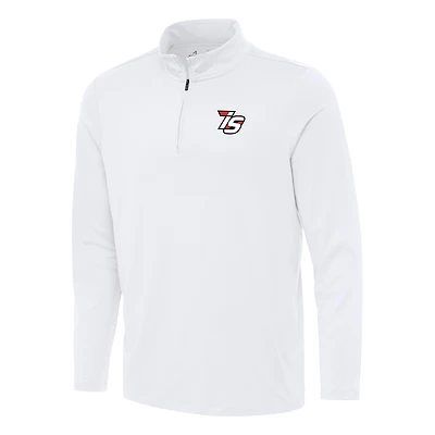 Men's Antigua White Iowa Speedway Reprocess Quarter-Zip Top