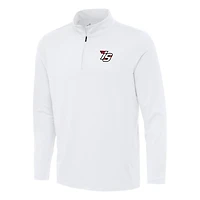 Men's Antigua White Iowa Speedway Reprocess Quarter-Zip Top
