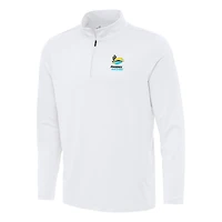 Men's Antigua White Phoenix Raceway Reprocess Quarter-Zip Top