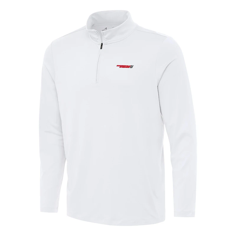 Men's Antigua White Martinsville Speedway Reprocess Quarter-Zip Top