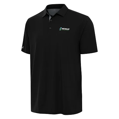 Men's Antigua  Heather Gray Michigan International Speedway Era Polo