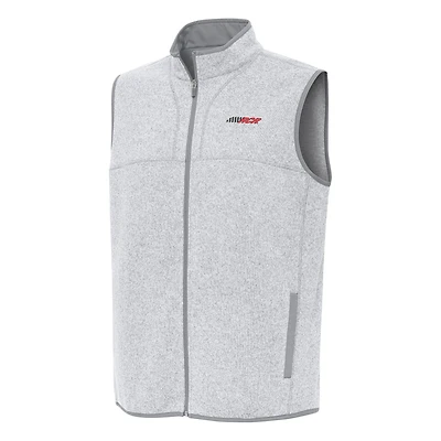 Men's Antigua Heather Gray Richard Childress Racing Fortune Full-Zip Vest