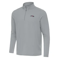 Men's Antigua Gray Joe Gibbs Racing Intent Quarter-Zip Top