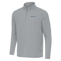 Men's Antigua Gray Kansas Speedway Intent Quarter-Zip Top