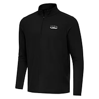 Men's Antigua Black Darlington Raceway Intent Quarter-Zip Top