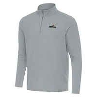 Men's Antigua Gray Daytona International Speedway Intent Quarter-Zip Top