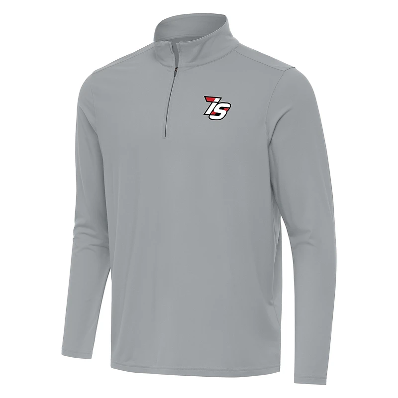 Men's Antigua Gray Iowa Speedway Intent Quarter-Zip Top