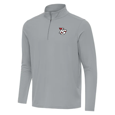 Men's Antigua Gray Iowa Speedway Intent Quarter-Zip Top