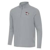 Men's Antigua Gray Iowa Speedway Intent Quarter-Zip Top