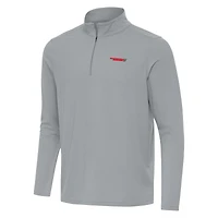Men's Antigua Gray Martinsville Speedway Intent Quarter-Zip Top