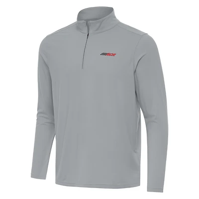 Men's Antigua Gray Richard Childress Racing Intent Quarter-Zip Top