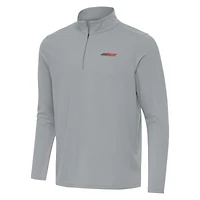 Men's Antigua Gray Richard Childress Racing Intent Quarter-Zip Top