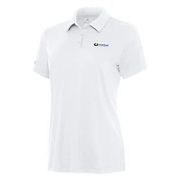 Women's Antigua White Kansas Speedway Reprocess Polo
