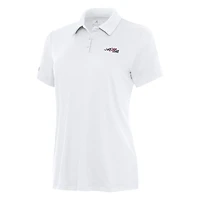 Women's Antigua White Joe Gibbs Racing Reprocess Polo