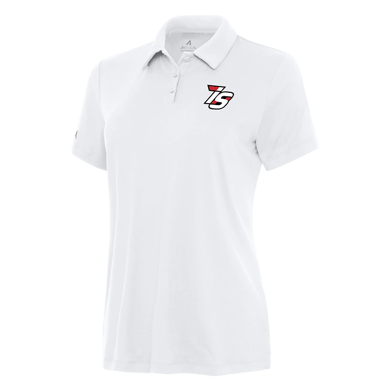 Women's Antigua White Iowa Speedway Reprocess Polo
