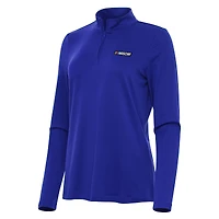 Women's Antigua Royal NASCAR Reprocess Quarter-Zip Top