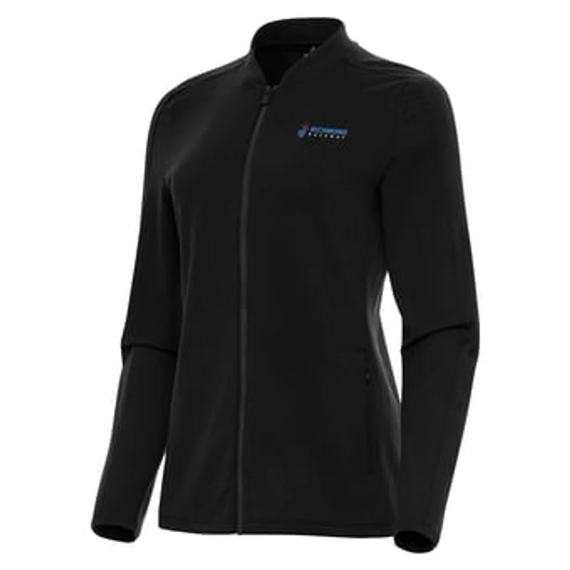 Women's Antigua Black Richmond Raceway Continual Full-Zip Jacket