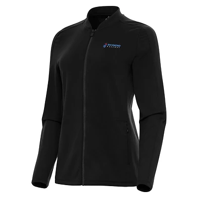Women's Antigua Black Richmond Raceway Continual Full-Zip Jacket