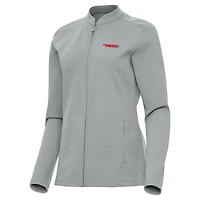 Women's Antigua  Gray Martinsville Speedway Regard Full-Zip Jacket