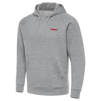 Men's Antigua  Heather Gray Martinsville Speedway Big & Tall Victory Raglan Pullover Hoodie