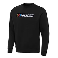 Men's Antigua  Black NASCAR Victory Crewneck Pullover Sweatshirt