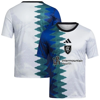 Youth adidas White Real Salt Lake 2025 Gaming AEROREADY Pre-Match Top