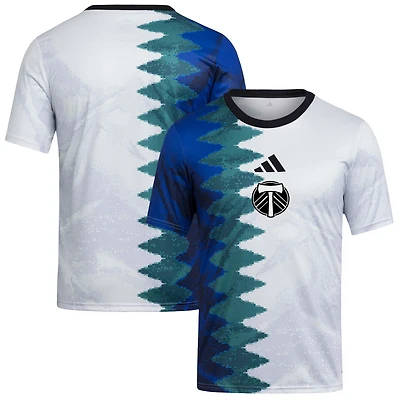 Youth adidas White Portland Timbers 2025 Gaming AEROREADY Pre-Match Top