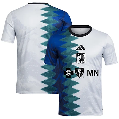 Men's adidas White Minnesota United FC 2025 Gaming AEROREADY Pre-Match Top