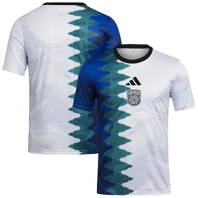 Men's adidas White San Diego FC 2025 Gaming AEROREADY Pre-Match Top