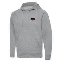 Men's Antigua  Heather Gray Talladega Superspeedway Full-Zip Hoodie